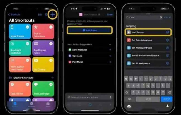 冕宁苹果14锁屏维修店分享iPhone14升级iOS16.4后如何创建锁屏快捷方式 